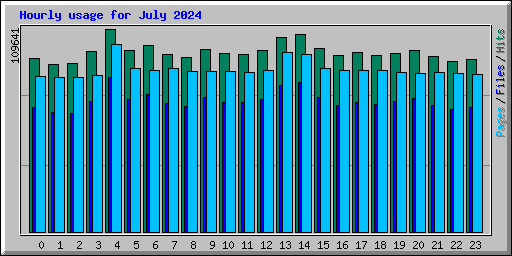 Hourly usage for July 2024