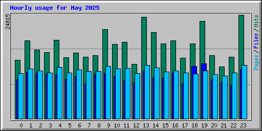 Hourly usage for May 2025