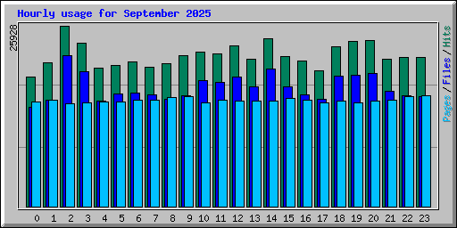 Hourly usage for September 2025